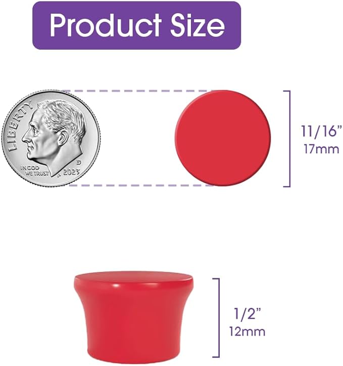 Strong Magnets for Whiteboard, Glassboard and Fridge (White, 8 Pack, Small). N54 Neodymium Rare Earth Heavy Duty Magnets for Home and Office Supplies.