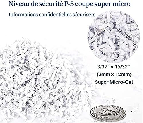 WOLVERINE 8-Sheet Super Micro Cut High Security Level P-5 Ultra Quiet Paper/Credit Card Home Office Shredder with 4.5 gallons Pullout Waste Bin SD9101 (Black)