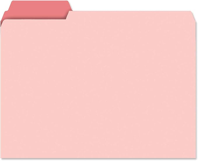 Current Charcoal & Coral File Folders Value Pack - Bulk Set of 24, 6 Pretty Decorative Designs, 1/3 Cut Tabs, Heavy-Duty Paper Stock, Office Supplies for Home & Work, 9-½” x 11-¾” Letter Size
