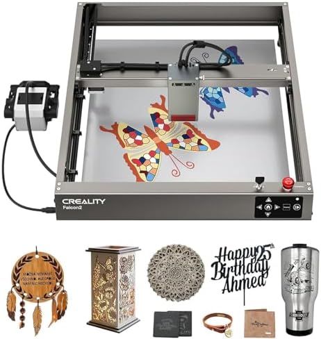 CREALITY FALCON2 40W Laser Engraver Machine with Air Assist, 240W Laser Engraver and Cutter Machine for Wood Metal Crafting Customized Gift and Batch Produce