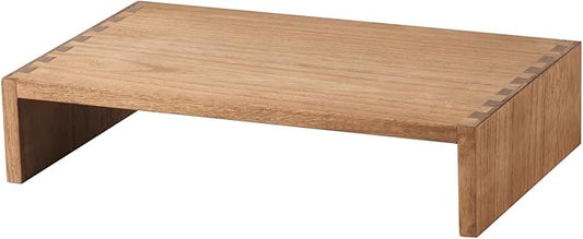 KIRIGEN Monitor Stand Wooden - Desk Stand Wood for Computer/Laptop/TV Printer - Monitor Arms & Stands Desk Riser for Office Desktop Workspace Organizers Platforms Stands (39,Dark Brown)