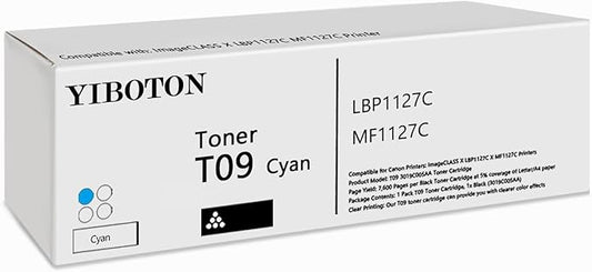 T09 Cyan Toner Cartridges with Chip 3019C005AA Replacement for T09 Toner Suitable for ImageCLAss X LBP1127C MF1127C Printer