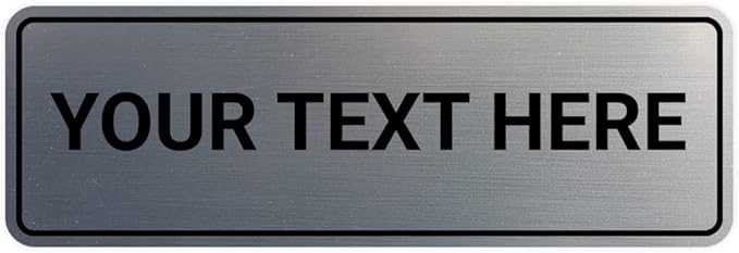 Signs By LITA Standard Custom Plastic Wall or Door Sign – Personalized Text – Easy to Install with Strong Adhesive – Durable Business, Home, or Property Sign