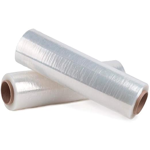 APQ 4 rolls of Cast Hand Stretch Film 15" x 2000'. Hand Stretch Wrap, 60 Gauge Thickness. Excellent Tear Resistance. Clear Residue Free Film for Moving, Shipping, Wrapping. Industrial Grade Cast Film.