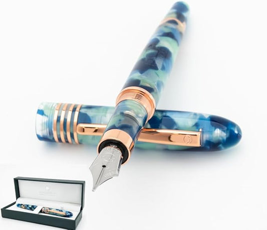 Monteverde Blue Mountain Fountain Pen - Omniflex