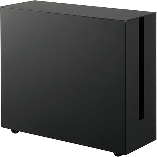 Yamazaki Home Rolling Cable Management Cord Power Strip/Surge Protector Storage Organizer for office or Bedroom Steel One Size Black