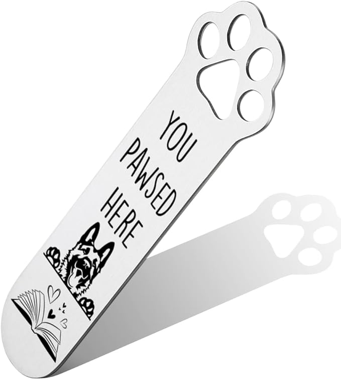 German Shepherd Gifts, German Shepherd Dog Bookmark for German Shepherd Dog Lover Book Lovers Bookworm Bookish Nerd, Bookmark Dog Lover, Book Club Gifts for Reader Dog Owner Lover-DX126