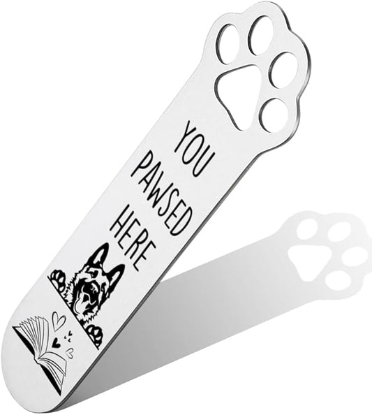 German Shepherd Gifts, German Shepherd Dog Bookmark for German Shepherd Dog Lover Book Lovers Bookworm Bookish Nerd, Bookmark Dog Lover, Book Club Gifts for Reader Dog Owner Lover-DX126