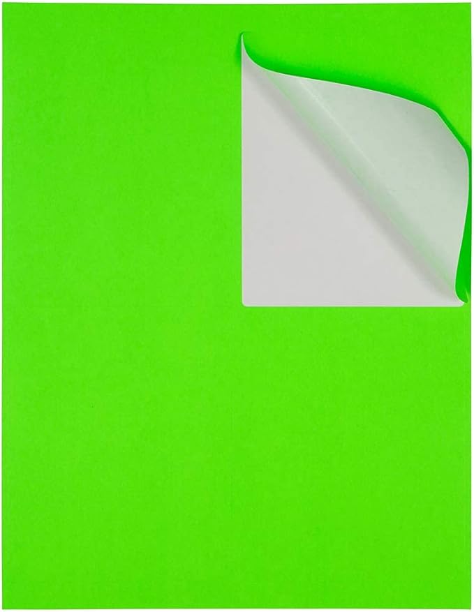 JAM PAPER Shipping Address Labels - Extra Large - 4 x 5 - Neon Green - 4 Labels per Page/120 Labels Total