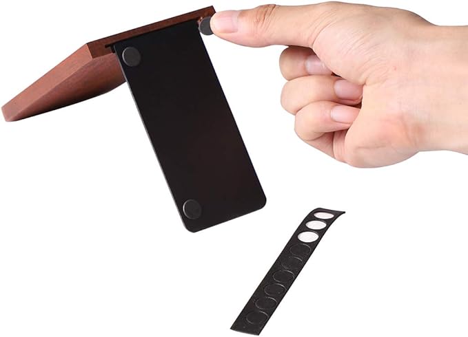 Muso Wood Book Ends for Shelves, Non-Slip Bookends, Heavy Duty Wooden Bookend Support for Books and Movies (Sapele 2 Pairs)