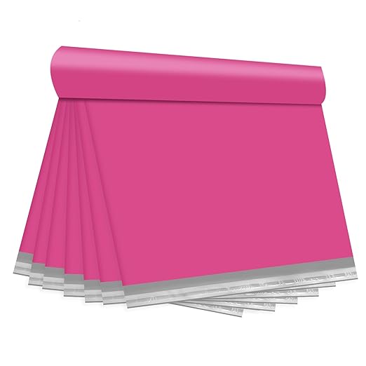Pink Poly Mailers 19x24 100 Pcs, Cute Waterproof Shipping Bags with Self-Seal Adhesive, Durable Tear-Resistant Shipping Envelopes for Clothing