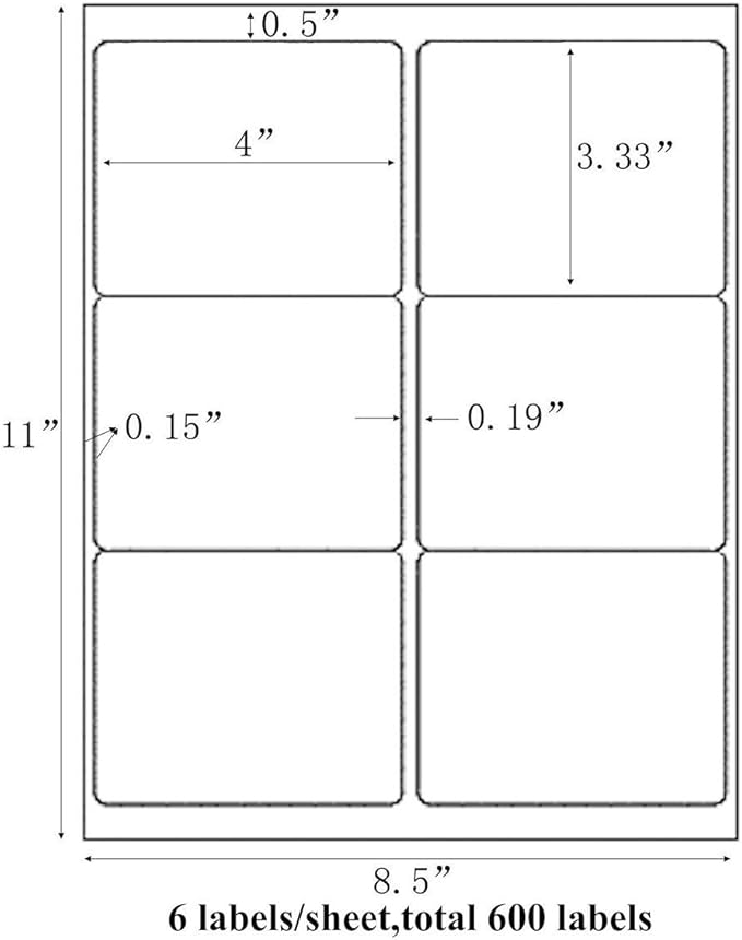 9527 Product 10 UP Sticker Labels,2x4 inches FBA Shipping Address Labels for Laser/Ink Jet Printer,Total 20000 Labels