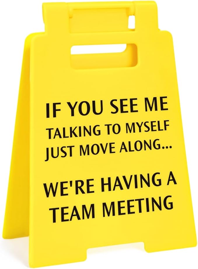 Funny Office Desk Decor Sign for Coworker, Funny Office Accessories for Work, Cubicle Decor Birthday Gifts for Boss Coworkers Men Women Boss Lady Manager Teammates Employees, Cubicle Decorations