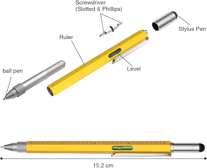 Dad Gifts for Fathers Day, Hongred 2PCS Multitool Pen, Stocking Stuffers for Mens Gifts for Him Husband, Father's Day for dad, Birthday for Men, Tools Cool Gadgets,Office Gift