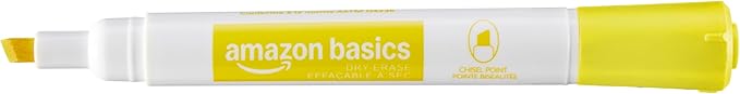 Amazon Basics Low-Odor Dry Erase Whiteboard Markers, Fine Tip, 4 Assorted Colors, 36 Count