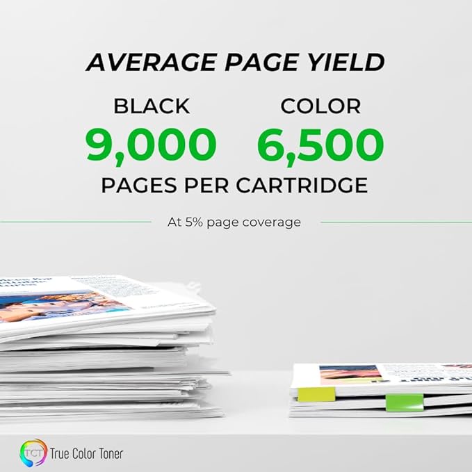 TCT TN810 Toner Cartridge 4 Pack - Compatible Replacement for Brother TN810 TN-810 Works with Brother HL‐L9410CDN L9430CDN MFC‐L9610CDN Printers (Black Cyan Magenta Yellow)