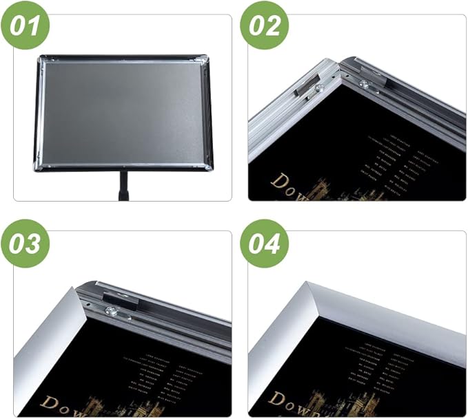 Adjustable Poster Sign Stand Holder Heavy Duty Snap Open Aluminum Pedestal Floor Standing Sign Holder Vertical and Horizontal View Sign Displayed,Advertising Display Stand (Black, 8.5x11inches)