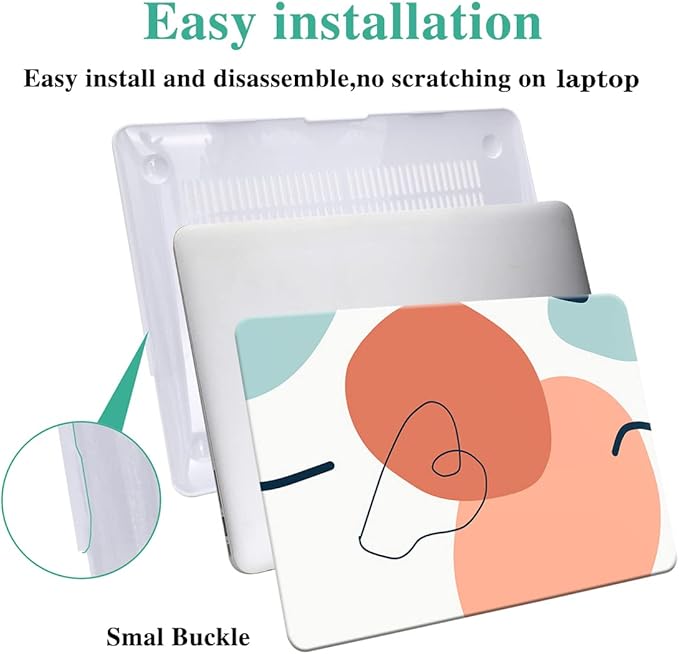 DTangLsm Compatible with MacBook Air 13 inch Case 2022 2021 2020 2019 2018 Release A2337 M1 A2179 A1932 Retina Display Touch ID, Smooth Plastic Hard Shell Snap On Case & Keyboard Cover, Abstract