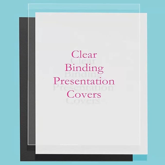 TOTiyea 200 Pack 5 Mil PVC Binding Presentation Covers, Clear Report Covers for Binding,8.5x11 Inches,Letter Size