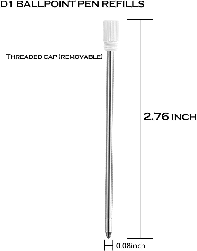 DUNBONG Ballpoint Metal D1 Refill for Multifunction Pen, Red pack of 5 pieces (Red)