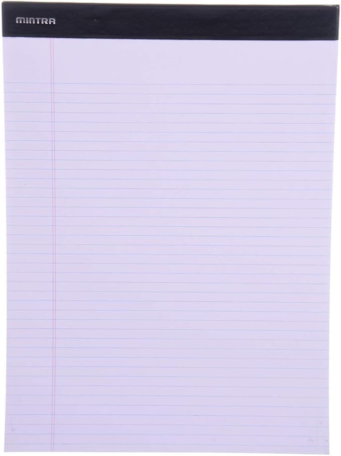 Mintra Office Legal Pads - ((BASIC PASTEL 6pk, 8.5in x 11in, NARROW RULED))