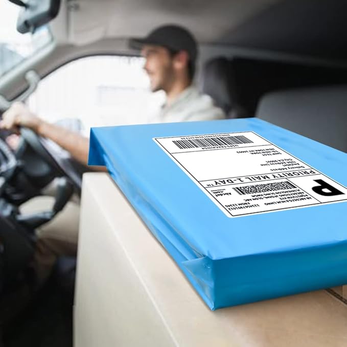 POLYSELLS 1000 pcs 9x12 Inches Blue Poly Mailers Shipping Envelopes, Strong Adhesive Sealing, Waterproof, and Tear-resistant Postal Mailing Bags for Clothing, Books, and Accessories