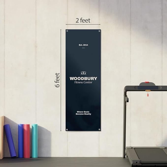 Staples Custom Scrim Vinyl Banner - 24W" x 72L" Quote Banner with 4 Grommets - Durable Outdoor Sign for Events, Promotions, and Business Advertising (Dark)