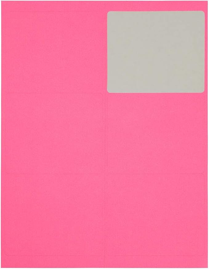 JAM PAPER Shipping Address Labels - Large - 3 1/3 x 4 - Pink - 120/Pack