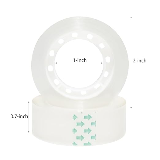 15 Rolls Transparent Clear Tape Refills for Dispenser, Sturdy Tape(Not Easily Tear), 0.7 Inch, 27.3 Yard, Perfect for Office, Home, School