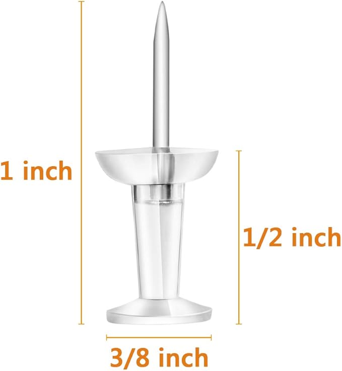 Yalis Push Pins 600 Count, Standard Clear Thumb Tacks Steel Point and Clear Plastic Head