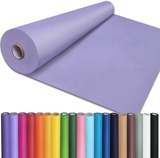 PerkHomy 24" x 2,400" (200') Light Purple Kraft Paper Roll for Craft Bulletin Board Paper Art Table Covering Crafting Gift Wrapping Bouquet Packing Parcel 80GSM 55LB (Light Purple, 24" x 200')