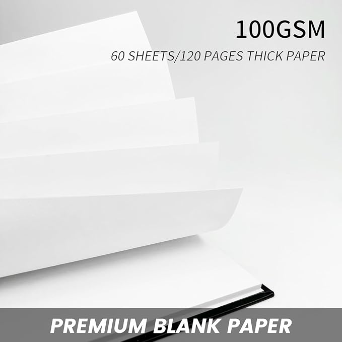 Blank Spiral Notebook 8.5" x 11"-4 Pack unlined spiral notebook Blank Journal A4 Unlined Journals for drawing