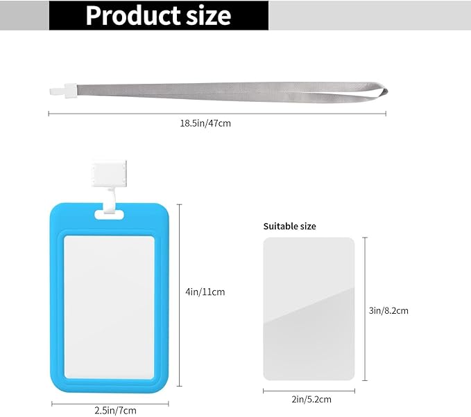 Custom Id Badge Holder Customizable Personalized Id Card with Photo Logo for Employee Work Office Staff Name Tag