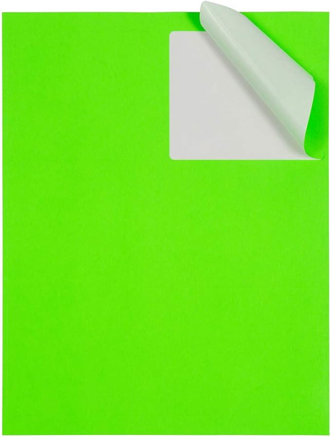 JAM PAPER Shipping Address Labels - Large - 3 1/3 x 4 - Neon Fluorescent Green - 120/Pack