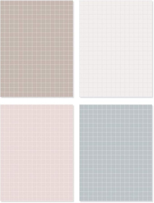 Monolike Memopad Smoothie Ver.2 design SET - 4 Packs, 4 Different Designs, 100 Sheets Per Pad, Total 400 Sheets, Note pads, Writing pads