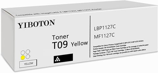 T09 Yellow Toner Cartridges with Chip 3017C005AA Replacement for T09 Toner Suitable for ImageCLAss X LBP1127C MF1127C Printer