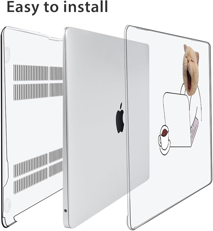 for MacBook Air 13 inch Case 2018 2019 2020 2021 2022 Release A2337 M1 A2179 A1932 Retina Display & Touch ID, Plastic Hard Shell Case +Keyboard Cover+Screen Protector+Webcam Cover, Working
