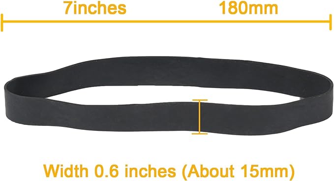 Rubber Bands Size#107 Heavy Duty Big Wide rubber band 30PCS Elastic Bands for Office Supply Trash Can File Folders Litter Box Rubber Bands (Black,blue,light brown)