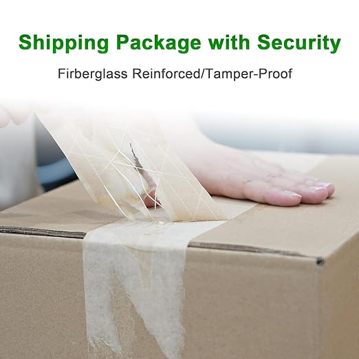 Water Activated Kraft Paper Tape – 5 Reinforced Fibers, 127gsm, 2.75" x 450ft, 2 Rolls – Heavy Duty for Shipping, Moving & Industrial Packaging