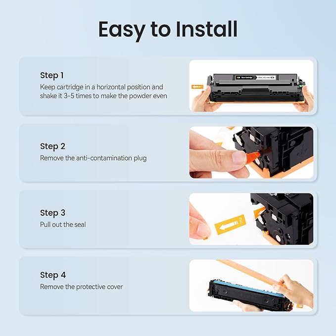 XJI 206A 2 Pack Black (with Latest Chip & Upgrade Device) Compatible Toner Cartridges Replacement for HP 206 A X W2110A 206X, for Pro M255 M255dw M255nw MFP M282nw M283 M283cdw M283fdw Printer