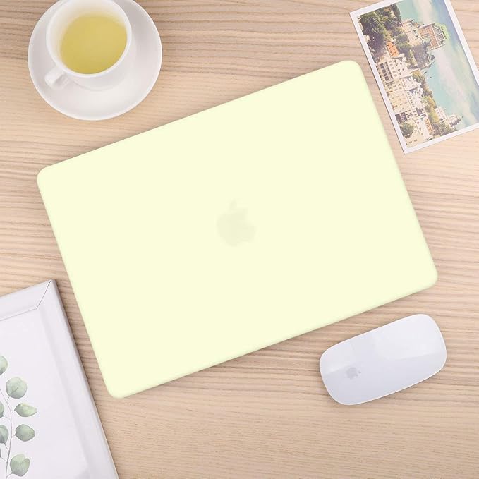CISSOOK Matte Yellow Case for MacBook Pro 13 Inch 2022 2021 2020 Release M2 A2338 M1 A2251 A2289 Model, Hard Shell Case with Keyboard Cover & Screen Protector for Pro 13.3" Touch Bar, M2 Mellow Yellow