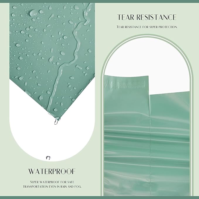 Metronic Poly Mailers 10x13 1200 Pcs, Shipping Bags for Clothing, Strong Adhensive Mailing Bags, Shipping Envelopes for Small Business, Tear-resistant Mailer Envelopes Bags in Grayed Jade Green