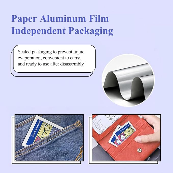 Pre-Moistened Lens Cleaning Wipes,500 Pcs Cleaning Wipes for Glasses, Computer & Laptops Screens, Smart Phones, Optical Lens, Goggles, and Watch Screen l Quick-Dry and Scratch-Free