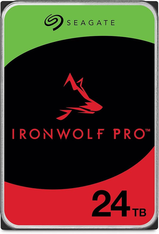 Seagate IronWolf Pro 24TB Enterprise NAS Internal HDD Hard Drive – CMR 3.5 Inch SATA 6Gb/s 7200 RPM 512MB Cache for RAID Network Attached Storage, Rescue Services (ST24000NT002)