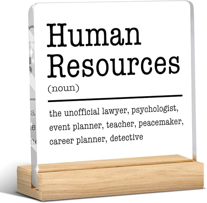 Human Resources Office Decor, Human Resources Gifts for Men Women, Hr Office Decoration, Funny Hr Gifts, Manager Director Human Resources Desk Decor Acrylic Desk Decoration