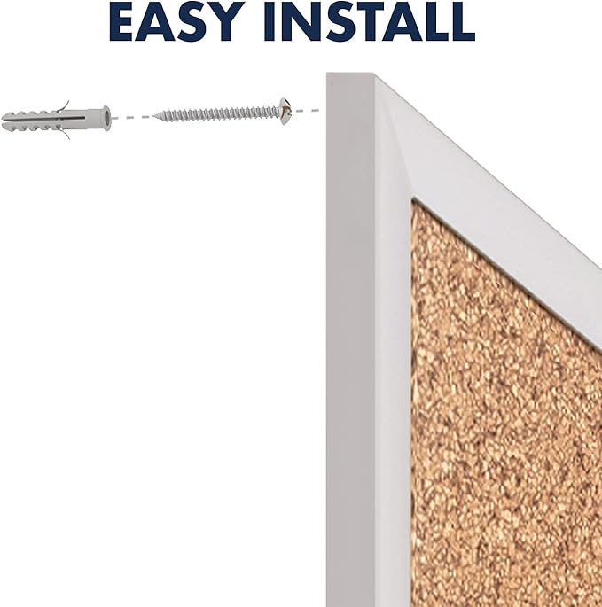 Quartet Standard Aluminum Frame Cork Bulletin Board, 60” x 36” (2305)