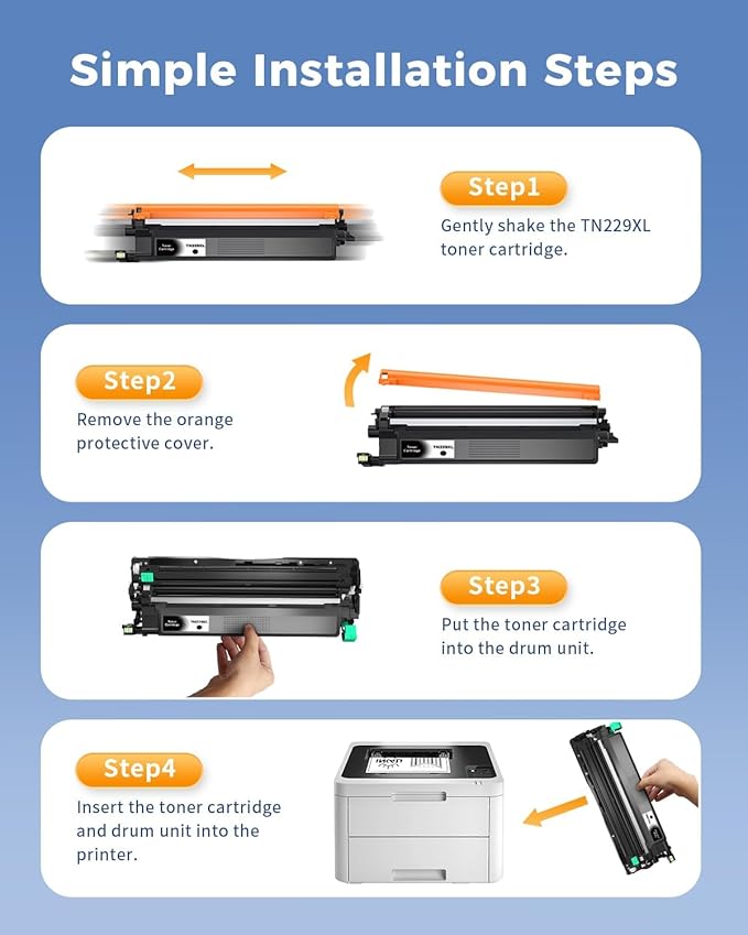 TN229XL Black Toner Cartridges, Compatible Replacement for Brother TN229XL TN229 Black TN229XLBK TN229BK to Use with MFC-L3780CDW HL-L3280CDW MFC-L3720CDW HL-L3220CDW HL-L3300CDW Printer (2 Pack)