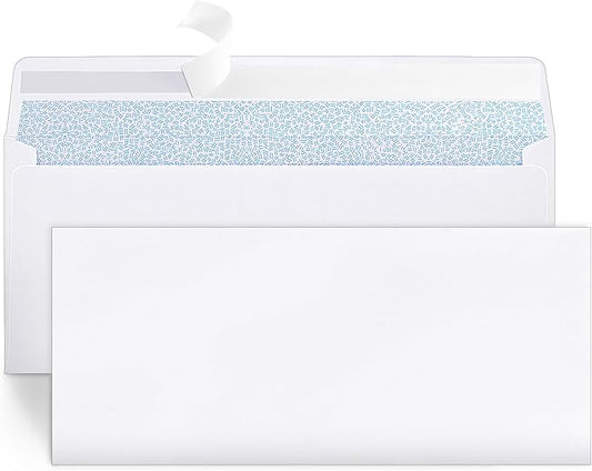 Joyberg 72 Packs #10 Envelopes, Business Envelopes, Envelopes Self Seal, Security Envelopes, Peel and Seal Closure, Size 4-1/8 X 9-1/2 Inches, White, 26LB