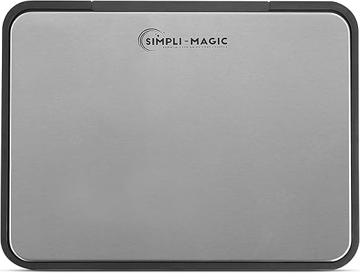 SIMPLI-MAGIC 50 Liter / 13.2 Gallon Soft-Close, Smudge Resistant Trash Can with Foot Pedal and Built in Filter- Stainless Steel, Sleek Finish