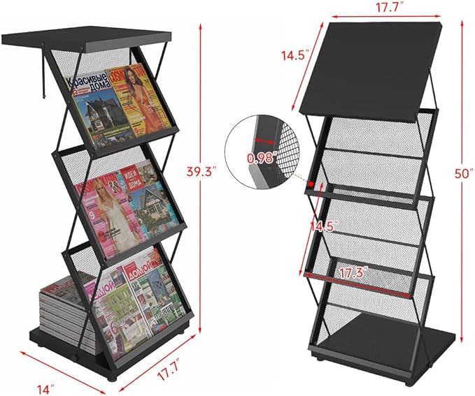 foldable brochure display stand,magazine holder for exhibition and trade show,Office magazine rack